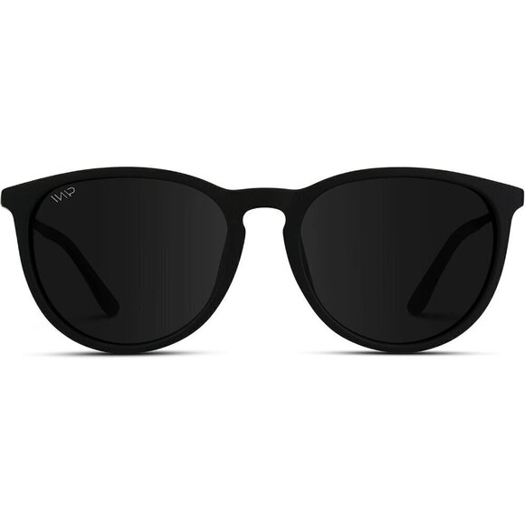 ?Wearme Sunglasses Women Black Round Polarized UV Protection Trendy Eyewear